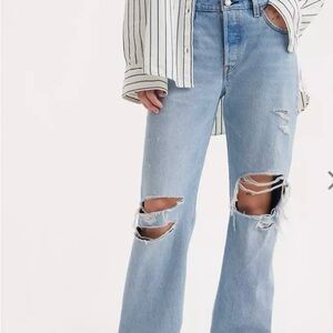 Distressed Light Blue Women's Jeans